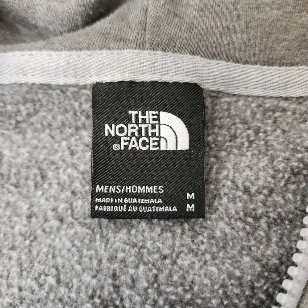 THE NORTH FACE Sweater Mens Medium Gray Full Zip Essential Hoodie Hiking Outdoor